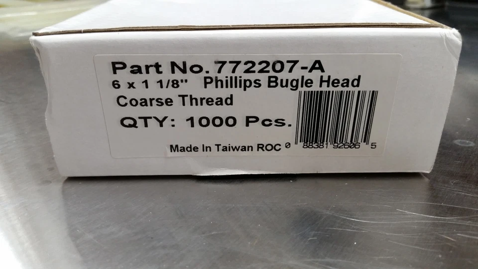 #6 x 1-1/8" Collated Phillips Bugle Head Course Thread Screws 10,000 Screws BULK - Image 4 of 4