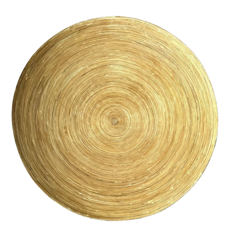 "Enorme arte de pared colgante de caña de lápiz hilado de 39"" vintage años 70 o disco" Foto 4 de 4