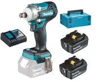 Makita DTW300Z Akku-Schlagschrauber 18V + 2X Akku 18V 6Ah + LadegeräT + Makpac 2