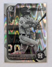 2022 Bowman Draft Chrome Jacob Melton Black & White RayWave #BDC-135 Astros