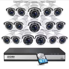 ZOSI 16 Channel H.265+ 1080p DVR Hard Drive 4TB for Security Camera System Home