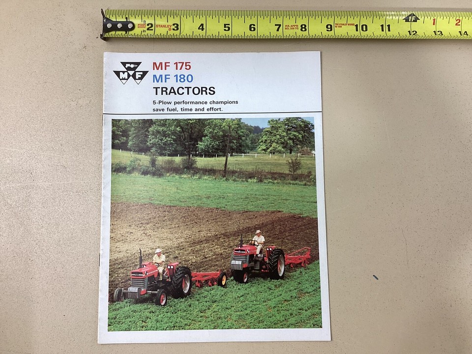 Massey Ferguson Brochure MF 175 MF 180 Tractors eBay