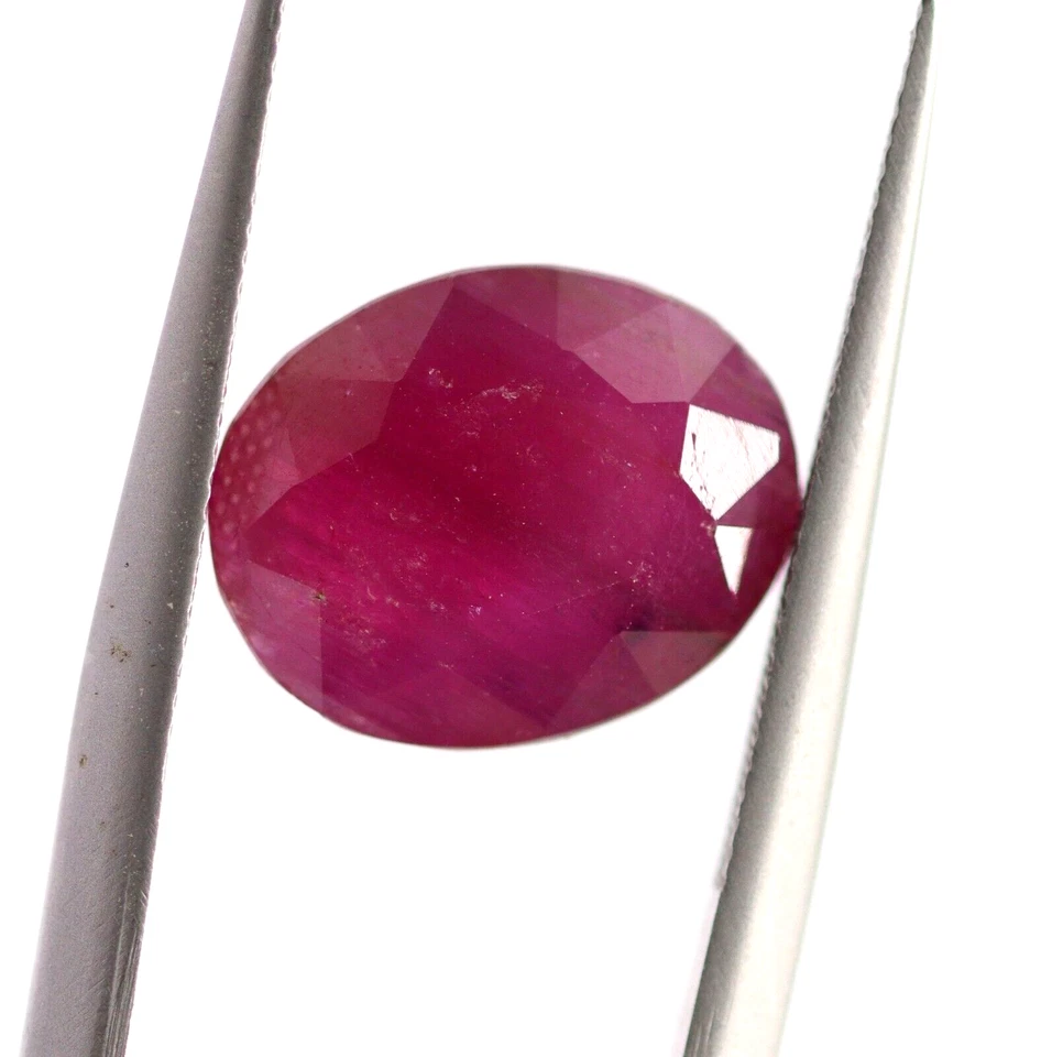 6.30 Ct Natural Ruby IGI Certified Purplish Red Oval Cut 11x9 mm Loose Gemstone - Image 2 of 4