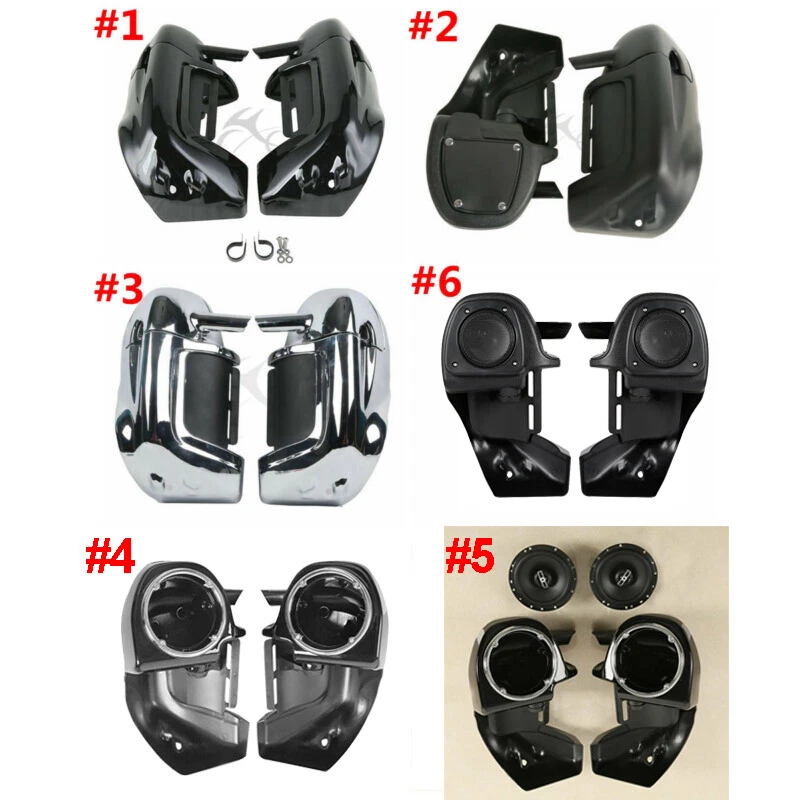 Carenes Inferiores Ventilados Para Harley Davidson Touring (1983-2013) - Color Negro Brillo, ABS, 2 Piezas