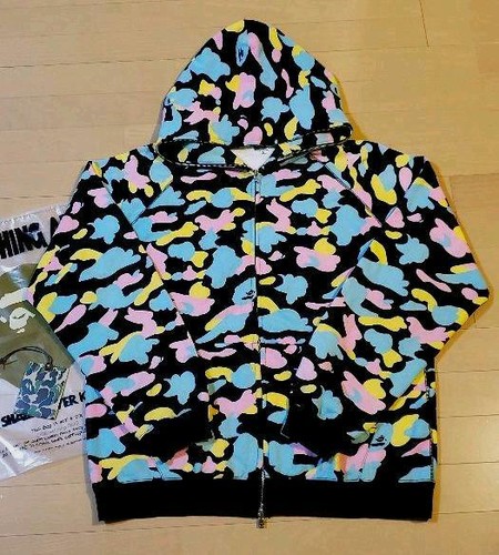 A Bathing Ape Multi Color Pato Cremallera Sudadera Con Capucha Talla L de  Japón F/a | eBay