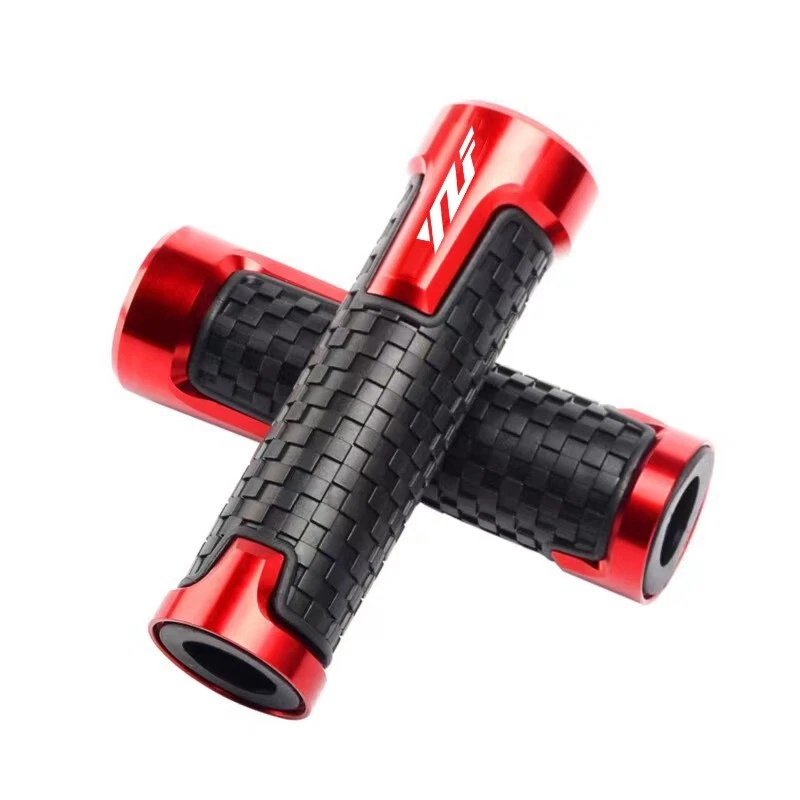 Motorcycle 7/8" 22mm Handle Bar Hand Grips For YAMAHA YZF R1 R3 R6 R7 R9 600R Foto 2 de 4
