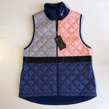 NIKE Aerolayer Women s Running Zip Lightweight Gilet Coral/Blue/Gray Sz L