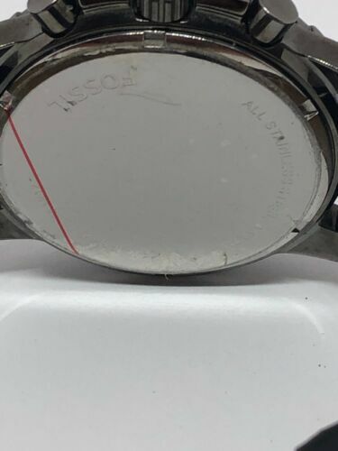 Reloj de cuarzo Fossil FS4721 Dean cronógrafo para hombre esfera analógica de cuero negro Bb699 - Imagen 8 de 9
