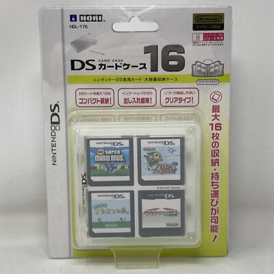 Hori Nintendo DS Game Card Case 16 Cartridge Holder White Japanese Sealed