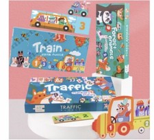 Number Floor Puzzle for Kids Forest Animals Train Traffic Jigsaw Puzzle Sorting