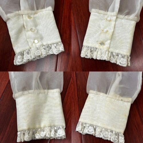 Vintage Creepy Kid Costume Blue and White - Picture 5 of 9