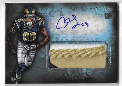 2012 TOPPS INCEPTION CHRIS GIVENS AUTO 3CLR PATCH RC #AJP-CGI ST. LOUIS RAMS