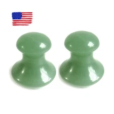 2pcs Jade Stone Gua Sha Roller Massager Eye Face Body Massage Beauty Tool