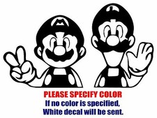 Mario Luigi Funny Game Graphic Die Cut decal sticker Car Truck Boat Window 22"
