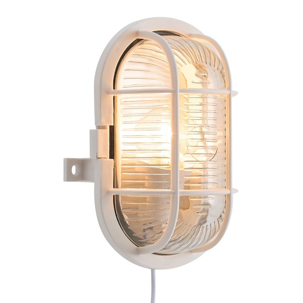 Wandleuchte Skotlampe Nordlux E27 Wandlampe Weiss IP44 Feuchtraumleuchte Fassade-image