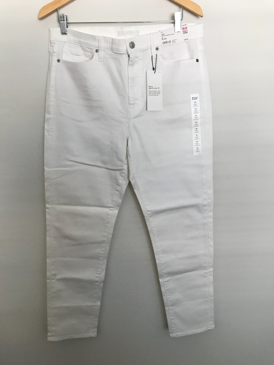 Pairs New Uniqlo White High-Rise Skinny Straight Cigarette