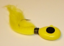 50 Custom 3/4 oz Yellow Walleye Hair River Jigs Hand Made in the USA