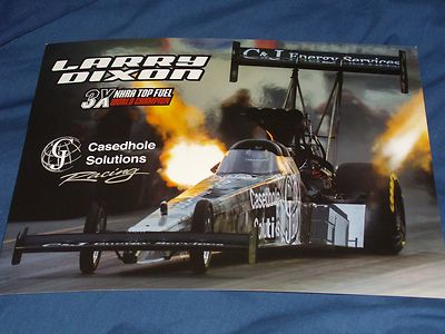 2015 LARRY DIXON CASEDHOLE SOLUTIONS / C&J ENERGY TOP FUEL NHRA POSTCARD