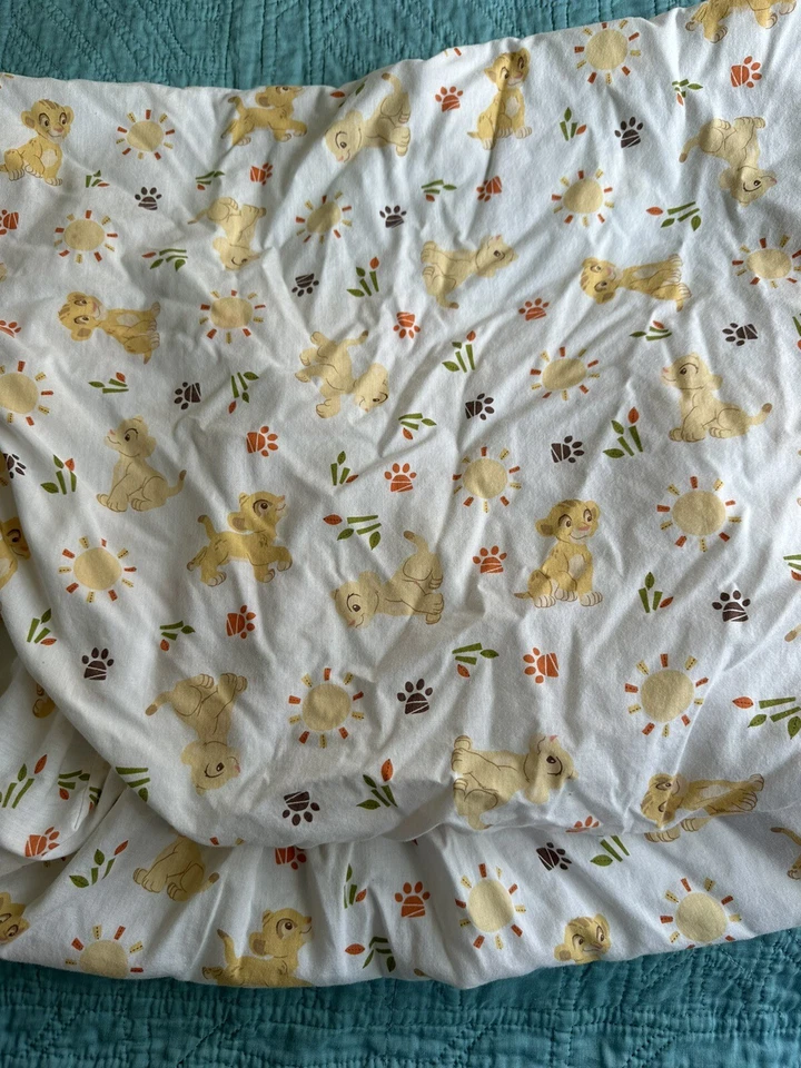 Sábana bajera ajustable Disney Rey León cama para niños pequeños Simba Nala Foto 3 de 4