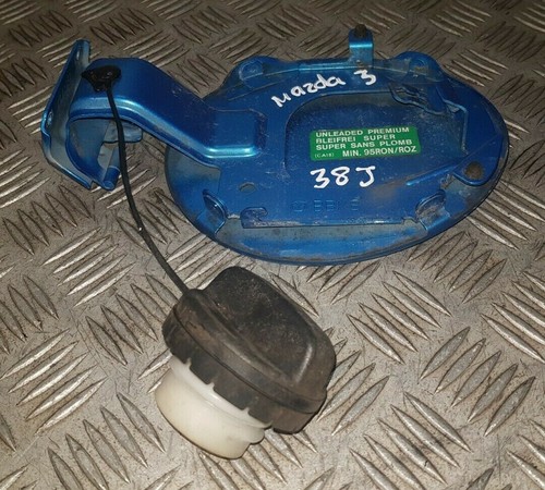 MAZDA 3 FUEL CAP AND FLAP COVER 38J BLUE SPORT 1.6 PETROL 105BHP 2008