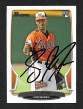 L.J. Hoes Signed Autograph 2013 Bowman Baltimore Orioles Rookie RC Card - COA