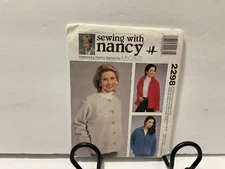 Sewing With Nancy McCall's Pattern 2298 Misses Jacket Unlined Size 8 to 22