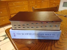NKJV Scofield Study Bible  LARGE PRINT  Burgundy Bonded Leather thumb indexed