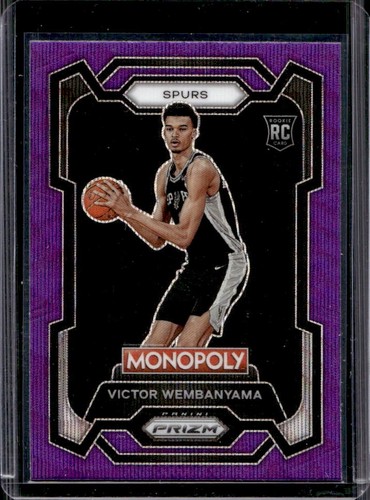 2023-24 Panini Prizm Monopoly Victor Wembanyama Purple Rookie RC #81 Spurs