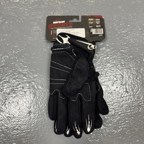No Fear Quartz Motorcycle Motocross Riding Gloves Black/White Size M/9 NEW - Picture 3 of 7