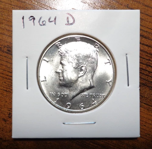 1964 D 90% Silver Kennedy Half Dollar UNC. Mint Set #A