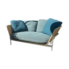 Cassina Outdoor Sofa Esosoft Polster Stoff Laguna Small Oceano Grün 