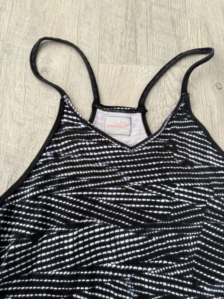 Mameluco Free People Movement Hot Shot talla XS negro blanco a rayas Foto 2 de 4