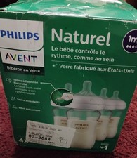 Philips Avent Glass Baby Bottles, 4Pack, 1mo+, New In Box