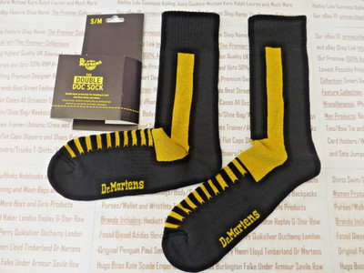 Dr. Martens 1er-Pack The Double Doc Sock Herren Größe M/L gepolsterte Socken 2 Farben neu in Verpackung