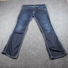 Silver Jeans Co Frances Bootcut Jeans Womens 33x33 Dark Wash Contrast Stitch