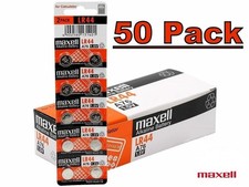 50 NEW LR44 MAXELL A76 L1154 AG13 357 SR44 303 BATTERY Expiration Date 12/2020