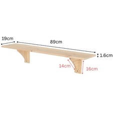 Solid Pine Traditional Shelf Kit, Natural Finish, Various Sizes - Classic Design