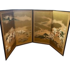 Kano Tsunenobu Yoshino Folding Screen Byobu J...