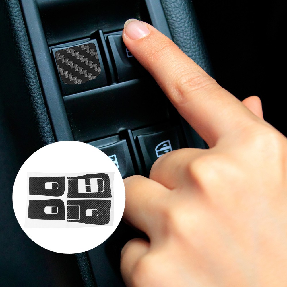 Car Window Buttons Sticker Interior Stickers Lift Panel Decorative