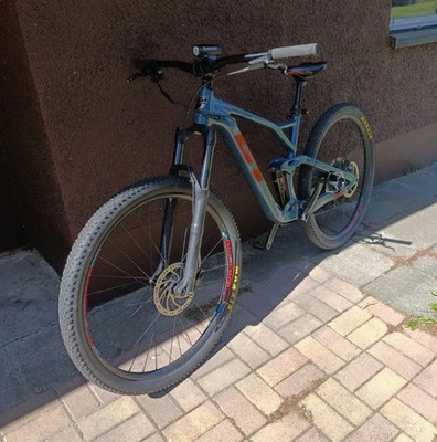 GT Force Mountainbike Vollfederung Blau/Rot Scheibenbremse Flat Bar