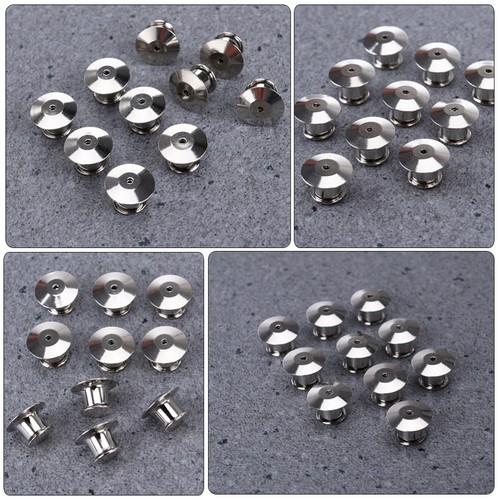 15 Pcs Pin Badge Locking Backs Professional Keeper Alloy Keepers - Picture 3 of 12