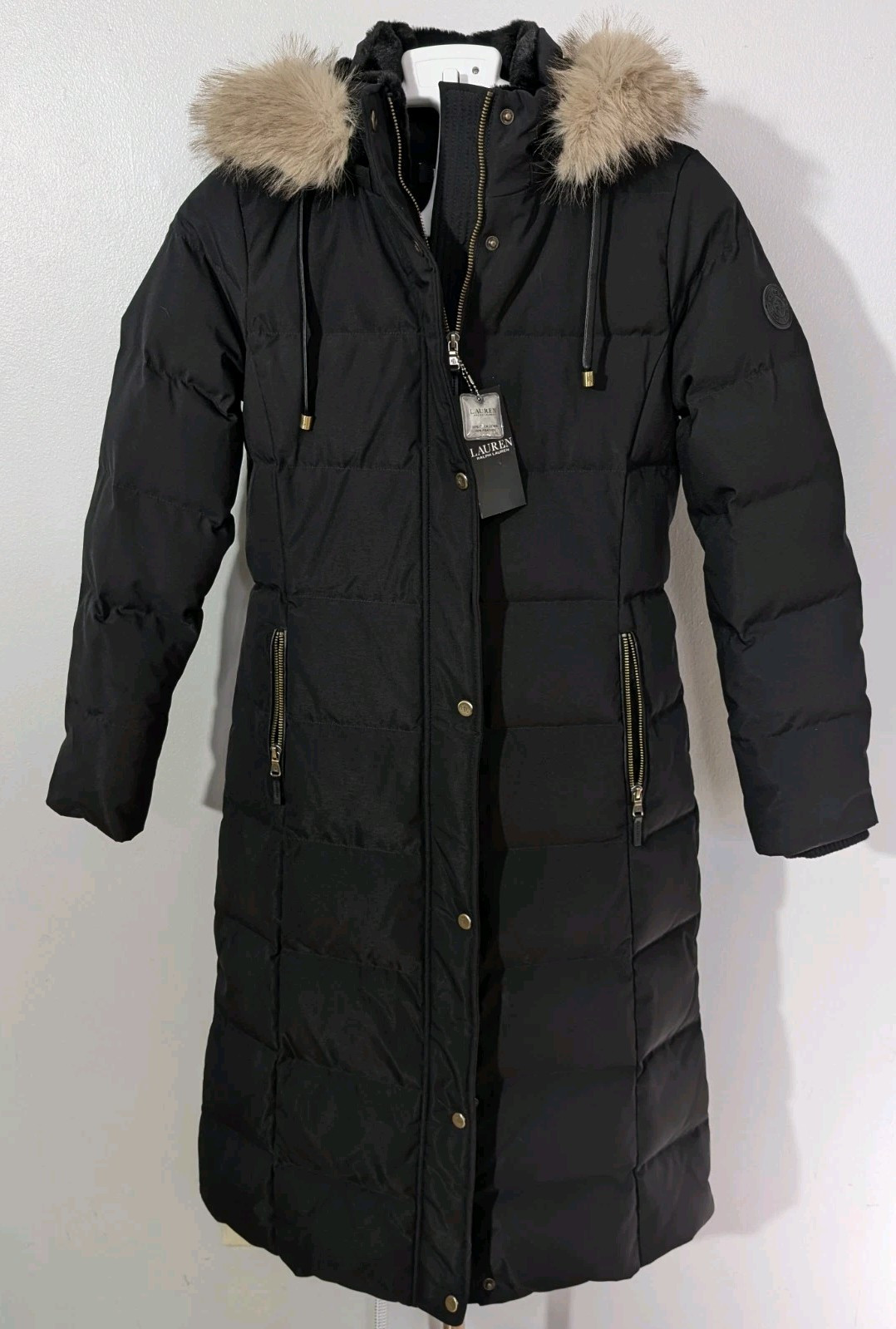 Puffer Jacket Ralph Lauren Quilted Maxi Down Fill Longline Coat Hooded XS