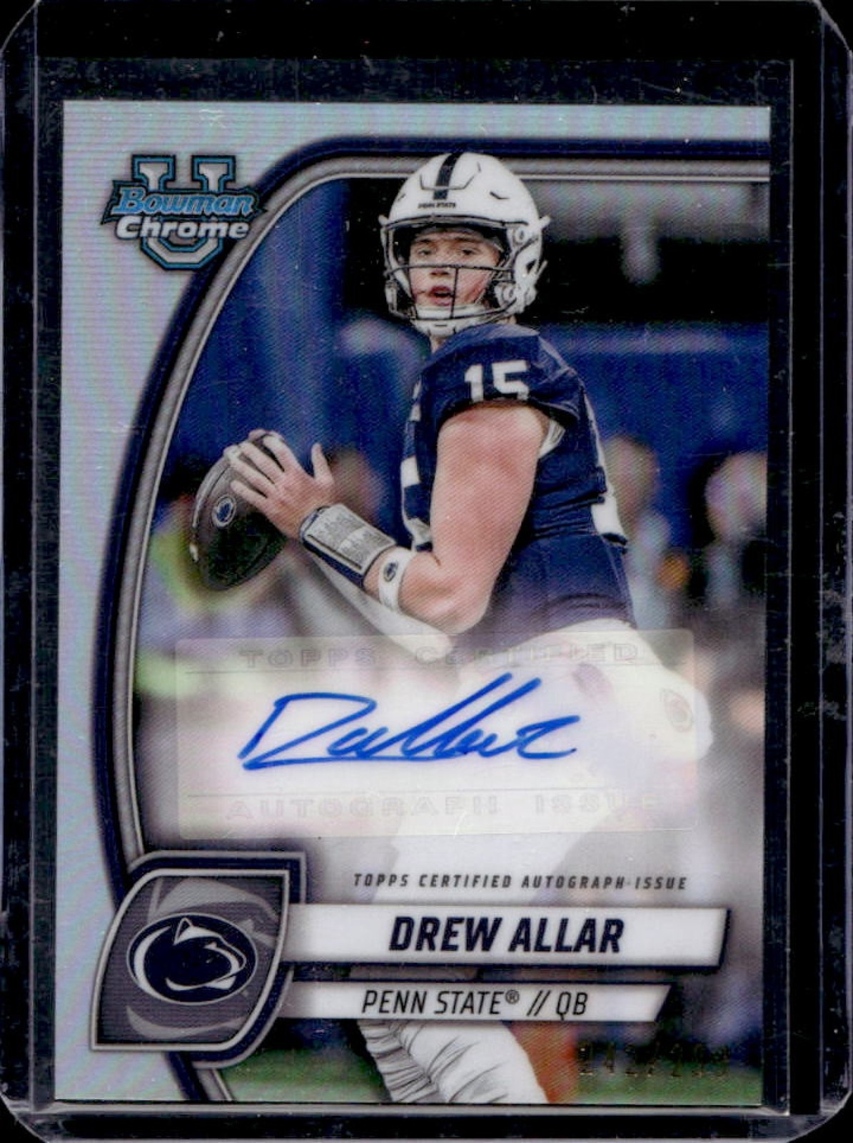 2024 Bowman Chrome U Drew Allar Prospect Auto Refractor #242/299