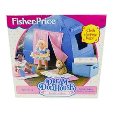 Fisher-Price Dream Dollhouse Family Camping Playset 1994 New Sealed Vintage