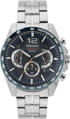 Seiko Essentials Chronograph Quartz Blue Dial Men's Watch SSB345P1