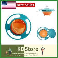 360  Spill-Resistant Gyroscopic Snack Bowl - Dishwasher Safe Food Grade PP