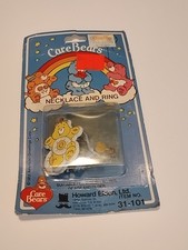 Care Bears Necklace And Ring Vintage 1983 Howard Eldon Ltd Sunshine Bear