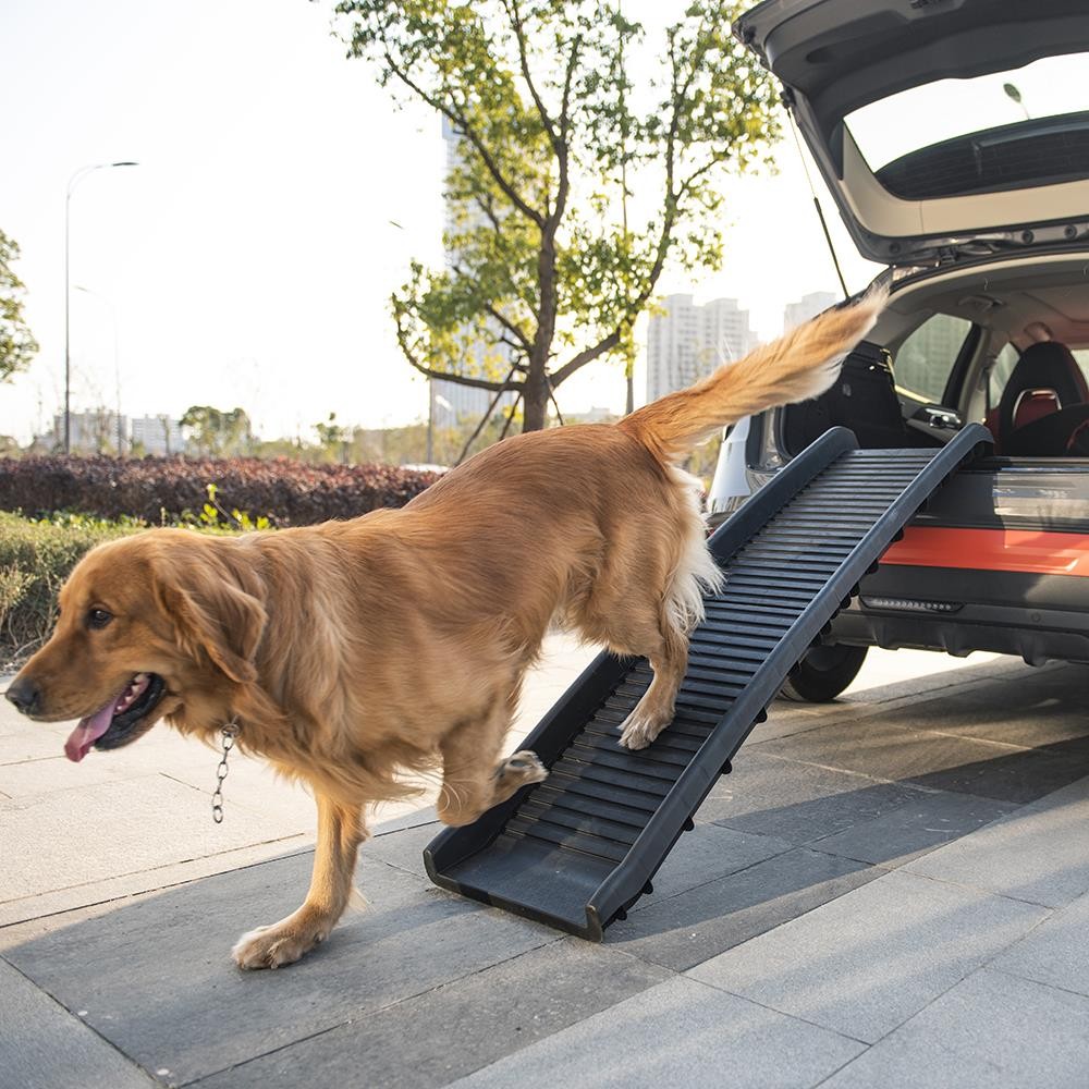 LARGE HEAVY DUTY PET RAMP FOR DOG FOLDABLE CAR BOOT TRAVEL SOFA BED STAIRS STEPS
