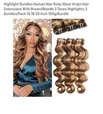 Highlight Bundles Human Hair Body Wave Virgin Hair Extensions -3 Bundles