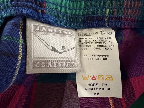 Vintage Jantzen adrette karierte Damenshorts Größe 22 neu mit Etikett - Bild 9 von 10